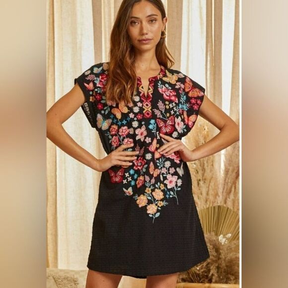Savanna jane all things sunshine embroidered dress size S - Picture 1 of 12
